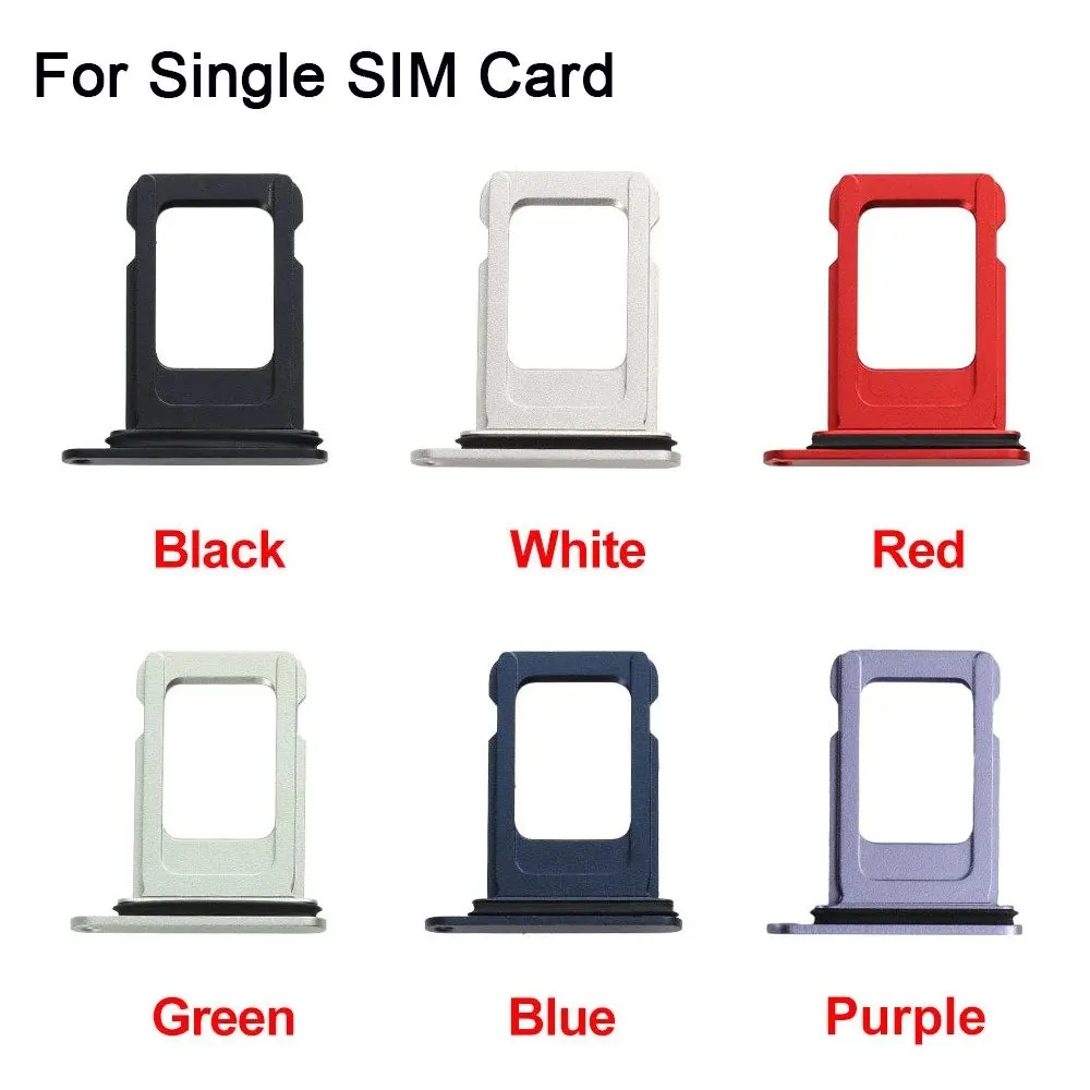 Single Dual Sim Card Tray for iPhone 11 12 13 14 pro max Mini Sim Card Solt S21 Note 20 Mobile Phone Sim Card Tray Replacement