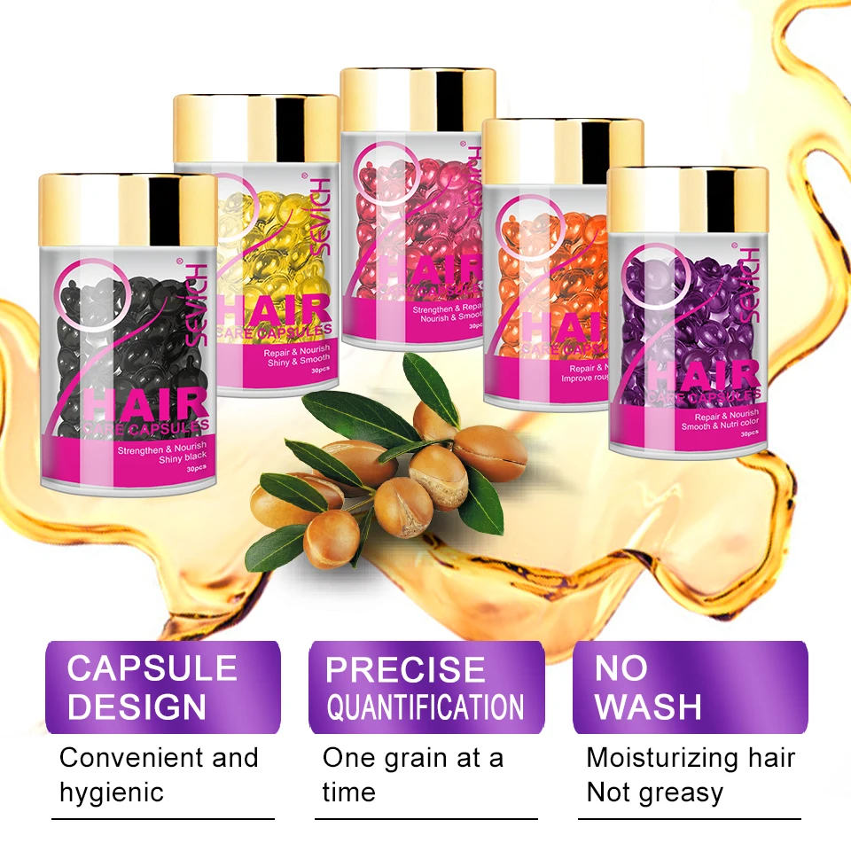 OEM Best vitamins E for hair regrowth Private label hair serum capsule Moisturizing Hair Care