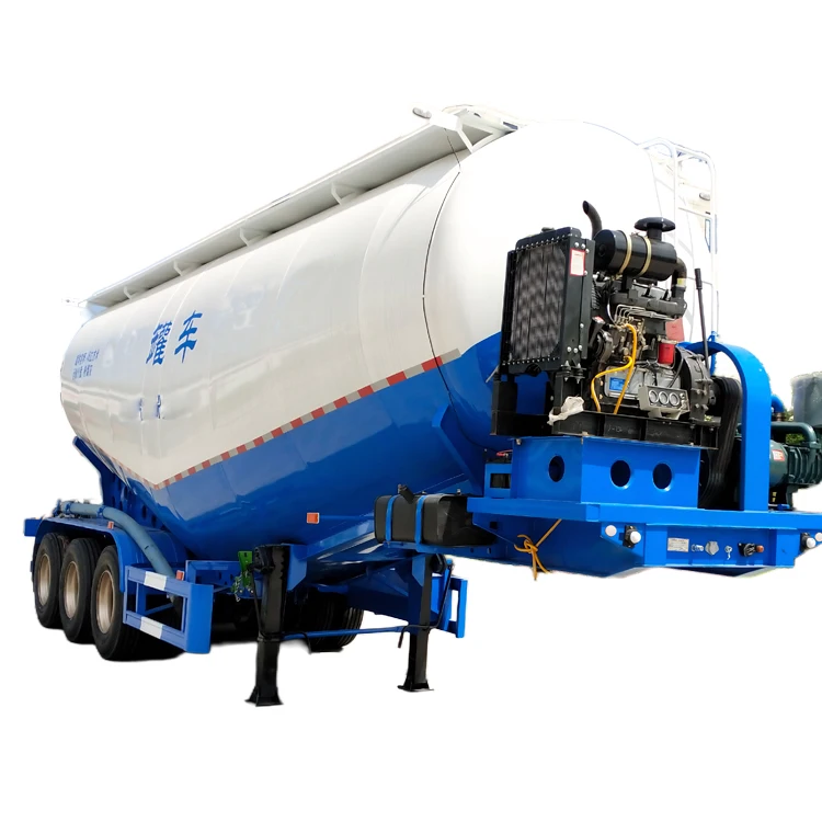 3 Axles 40 Tons 50 Tons 60 Tons Truck Carrier Bulk Cement Tank Cargo Powder Tanker For Sale