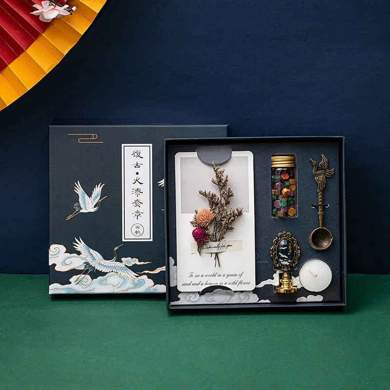 New Retro Customs Wax Seal Stamp Kit for Wedding Invitation