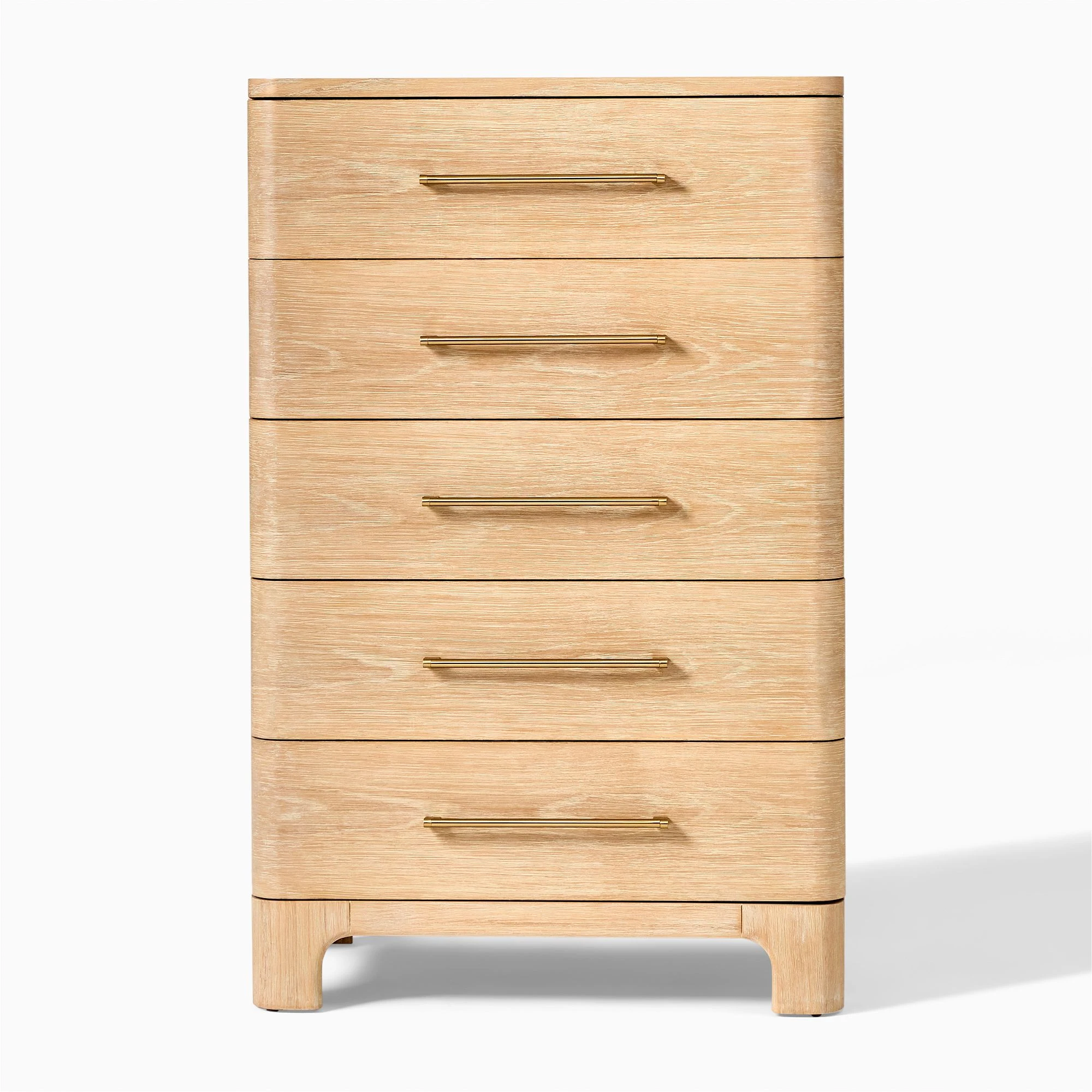 Luxury design wooden 5 drawers dresser handmade oak wood chest of drawers