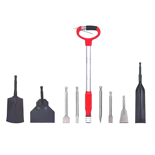 TY67032 Kit Long Reach Shovel with 8 Accessaries Pick Chisel Rivet Cutter Tile Spade Undercoat Goo Scraper Flat Chisel Scraper