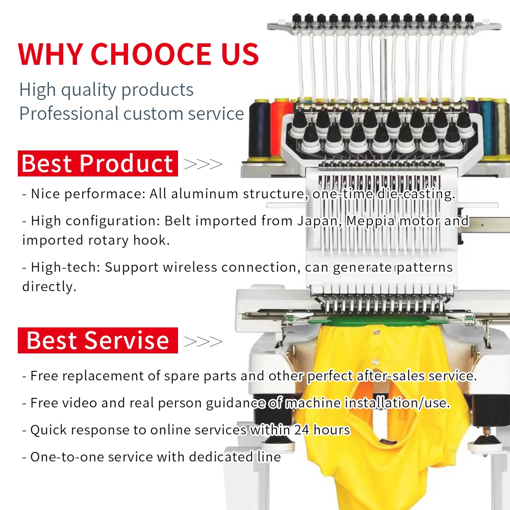 Single Head Embroidery Machine Cap T-shirt Hat Small Embroidery Machine Computerized Embroidery Sewing Machine