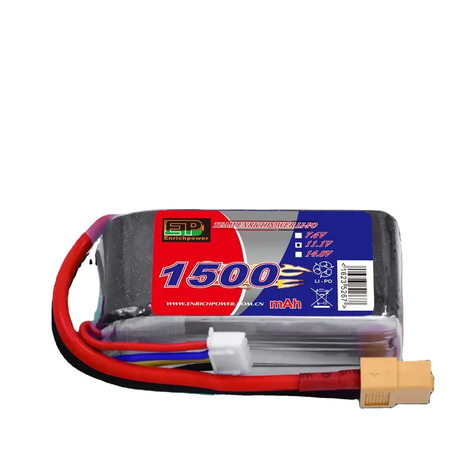 Rechargeable 11.1V 3S Lipo Battery 1500mAh RC Battery 3s Lipo for RC UAV