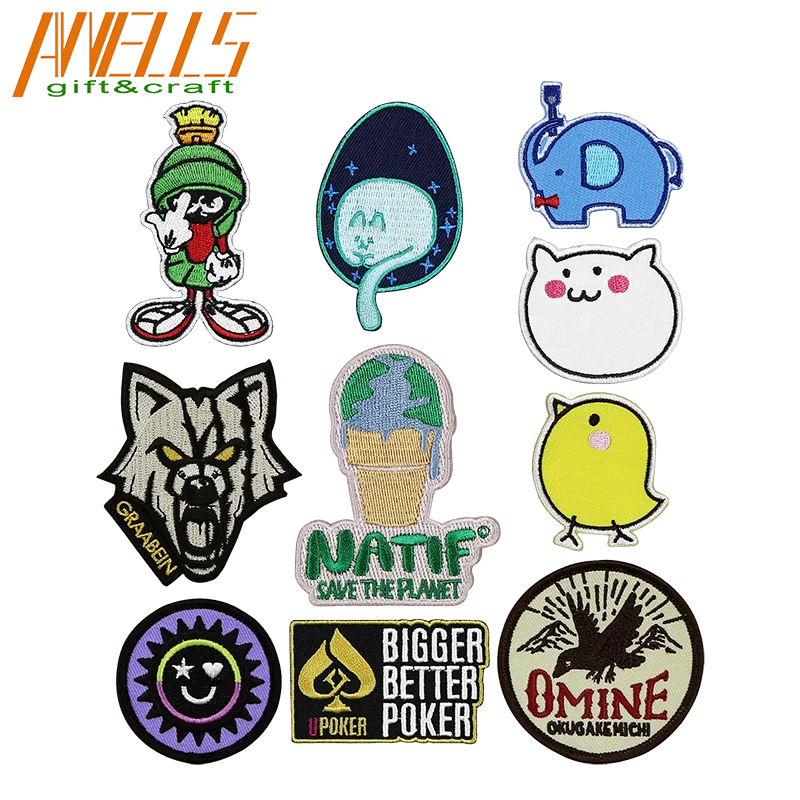 Wholesale Customized Embroidery Patch Products Embroidered Brand Logo Garment Patch Maker Custom Logo Laser Cut Embroidered