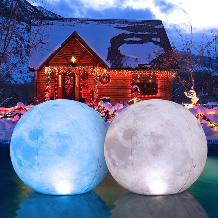Full Moon Floating Pool Light Solar Powered Pool Lights Float Pools Party Decor Outdoor Inflatable Waterproof Led Light Balls