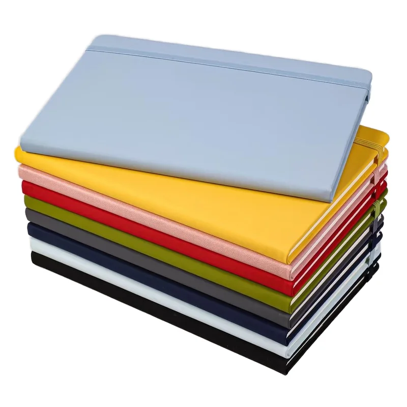 Hot Custom Pu Leather Soft Skin Stamping Hardcover Notebook A5 A6  Note Book Custom Printing With Gold Foil Stamping