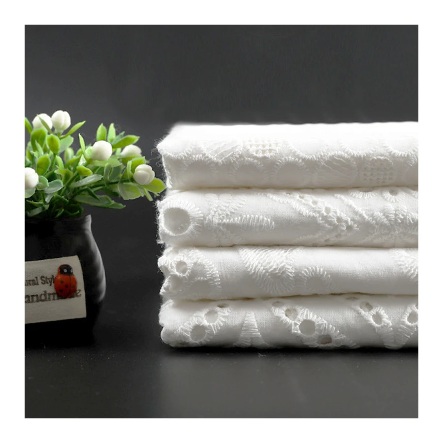 Гипюр модное дизайнерское кружевное полотно Ткань 100% органический хлопок белая вуаль