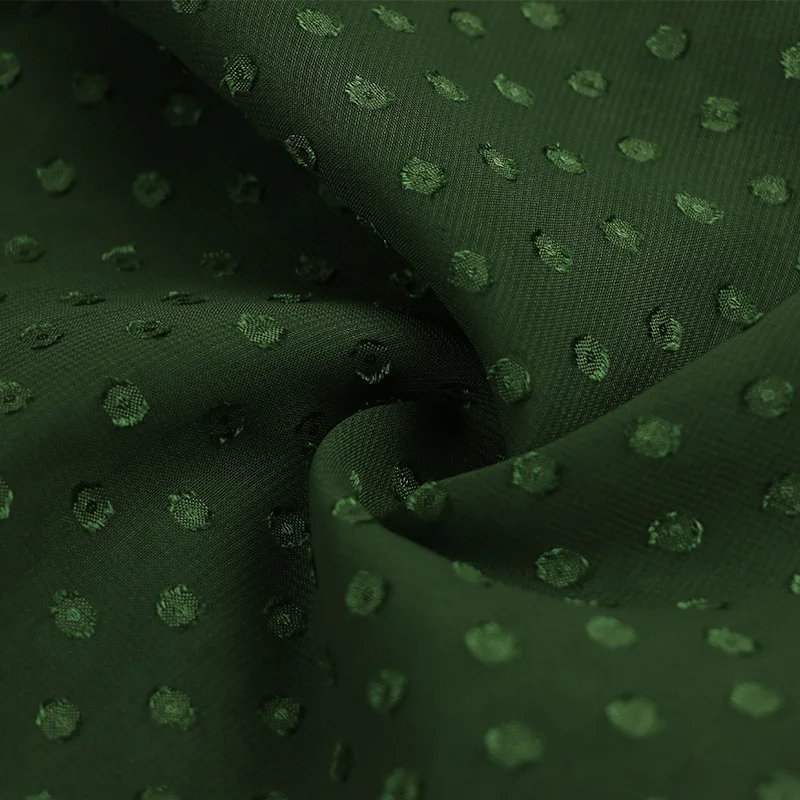 hot sale 100%polyester 50D little hairy ball dots chiffon fabric for dress wedding scarf sleepwear