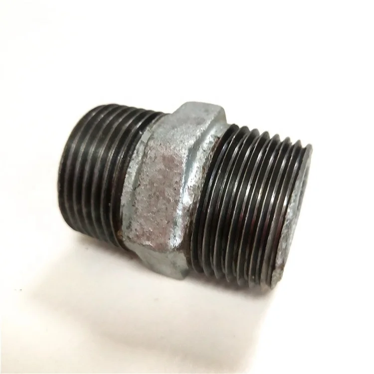 Galvanized Hexagon Nipple Malleable Iron Pipe Fitting/Cast Iron  Thread Nipple