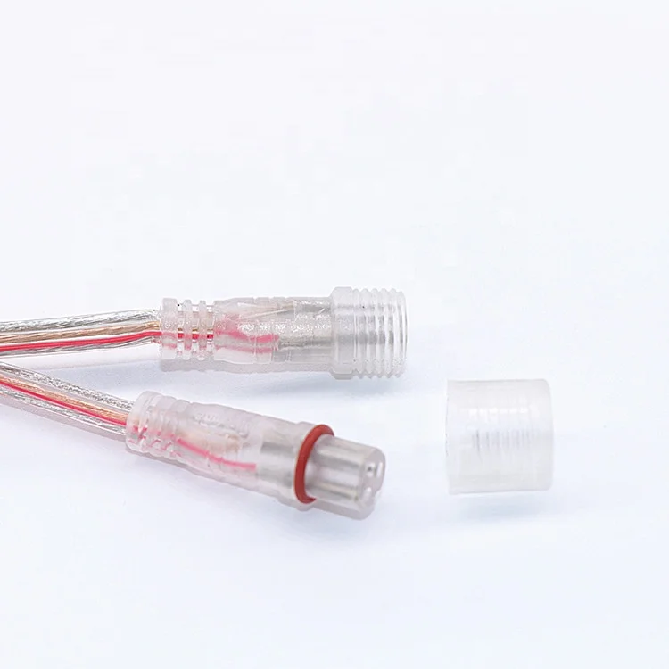 3pin 2pin 4pin наружный водонепроницаемый штекер 22AWG 20AWG 150 мм прозрачный разъем кабеля питания постоянного тока