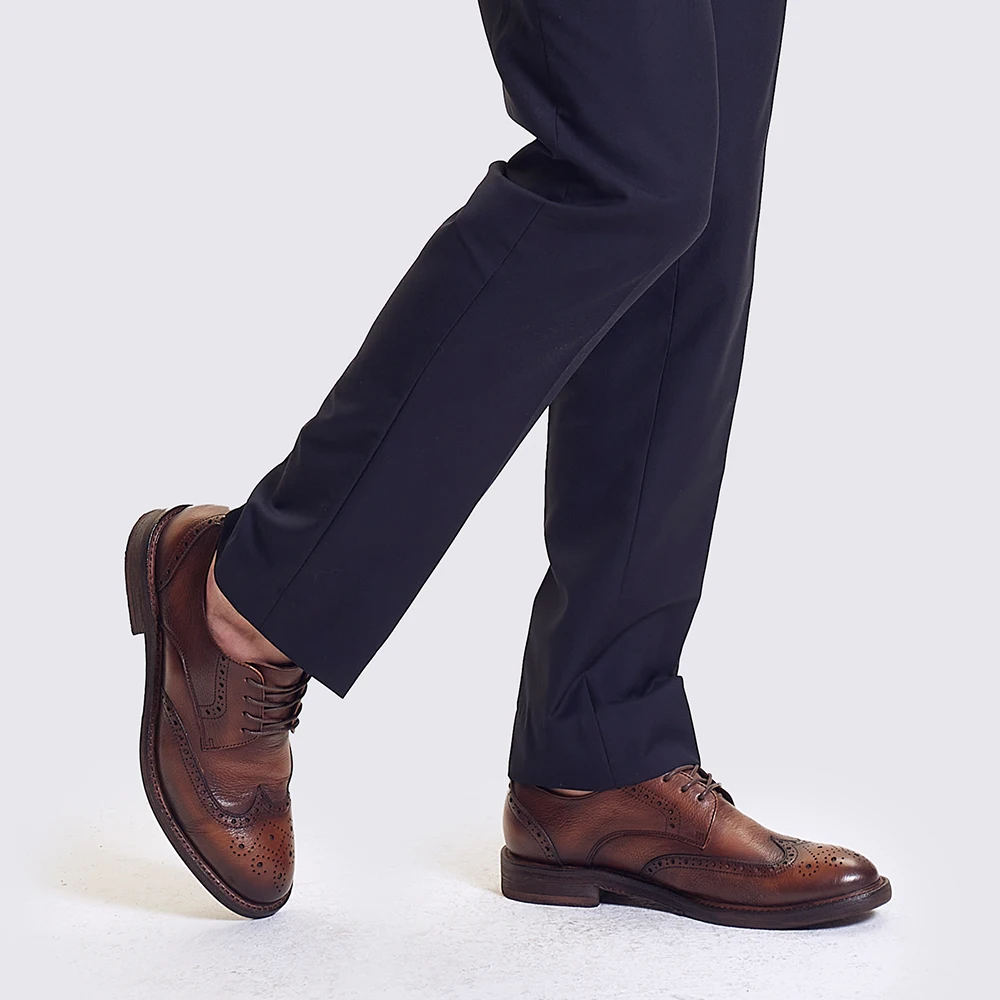 New Trend Genuine Leather Shoes Men Formal Shoes for Business Full-grain Leather Soft Comfortable Dress Shoes