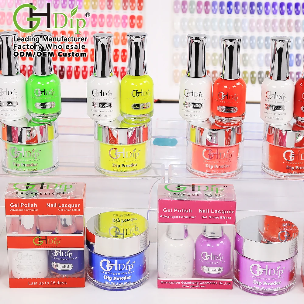 Factory Wholesale More than 2000 Colors 3 in 1 Acrylic Dipping Powder  Pigment for Quick Dip Nail System