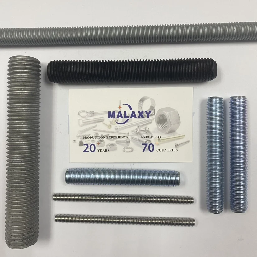 MALAXY High Quality Ss Bolt Stainless Steel Stud And Nut Ptfe Threaded M40 M38 All M30 Din 975 M3 M27 M32 Double End Thread Rod