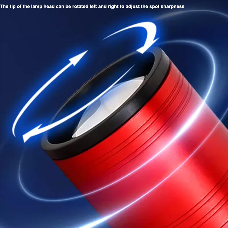 High Lumen 10W 800 lumen 10400 mAh battery 4 colors light LED flashlight for night fishing