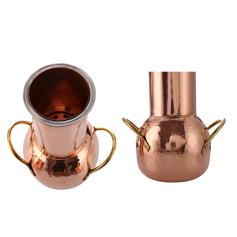 10L copper distiller Flower hydrosol machine Manual red copper small ancient method essential oil distillation equipment