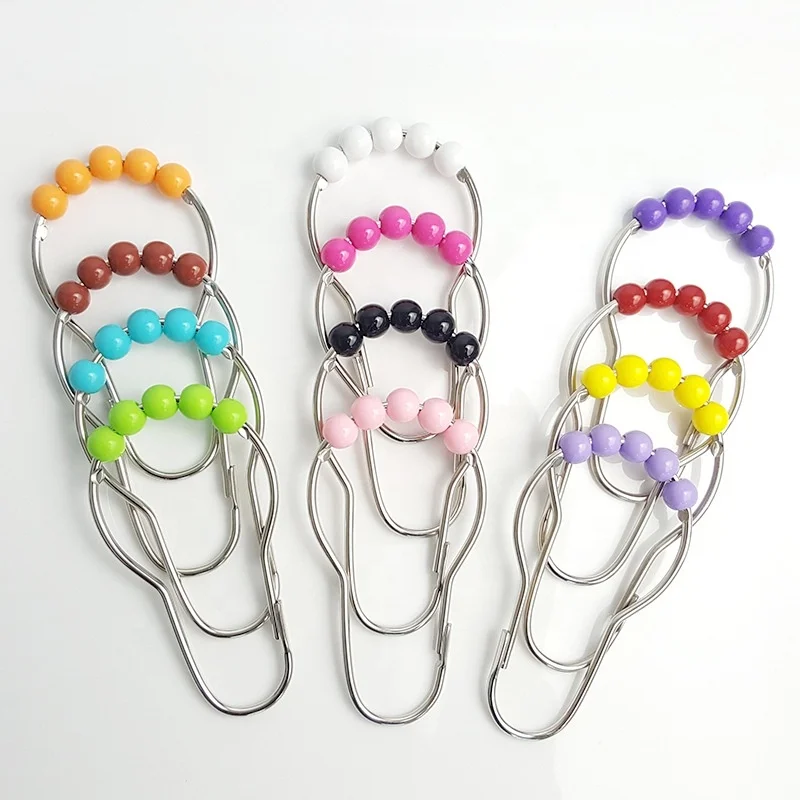 basic stainless steel shower curtain hooks and rings set of 100 metal for bathroom