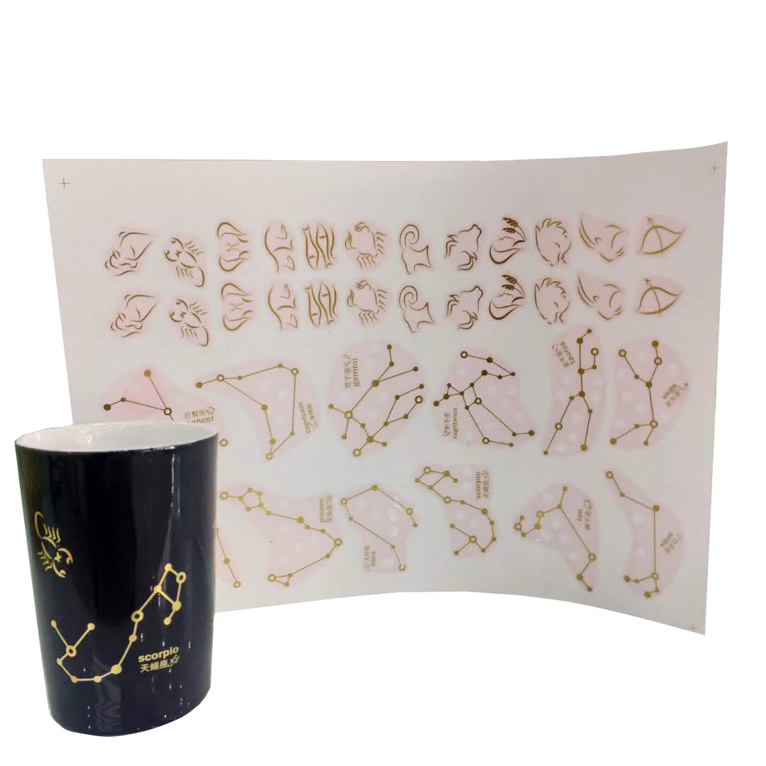 Ceramic Mugs Printing Logo Sticker Label For Porcelain Dinnerware Sets Water Transfer Decals Sticker