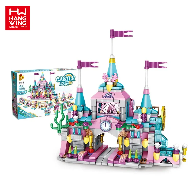 HW Princess Castles Educational Stem Christmas Gift Toys For Kids Construction Building Block Toys