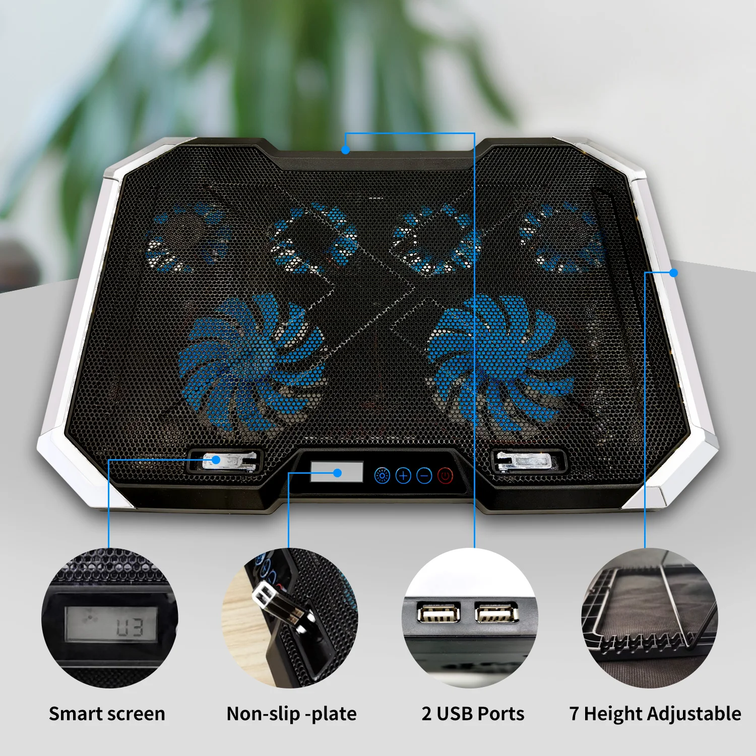  Цветная (RGB) кулер для ноутбука игровой радиатор Para ноутбук регулировки Laptap охлаждающая подставка все размером вентилятор воздушного охладителя
