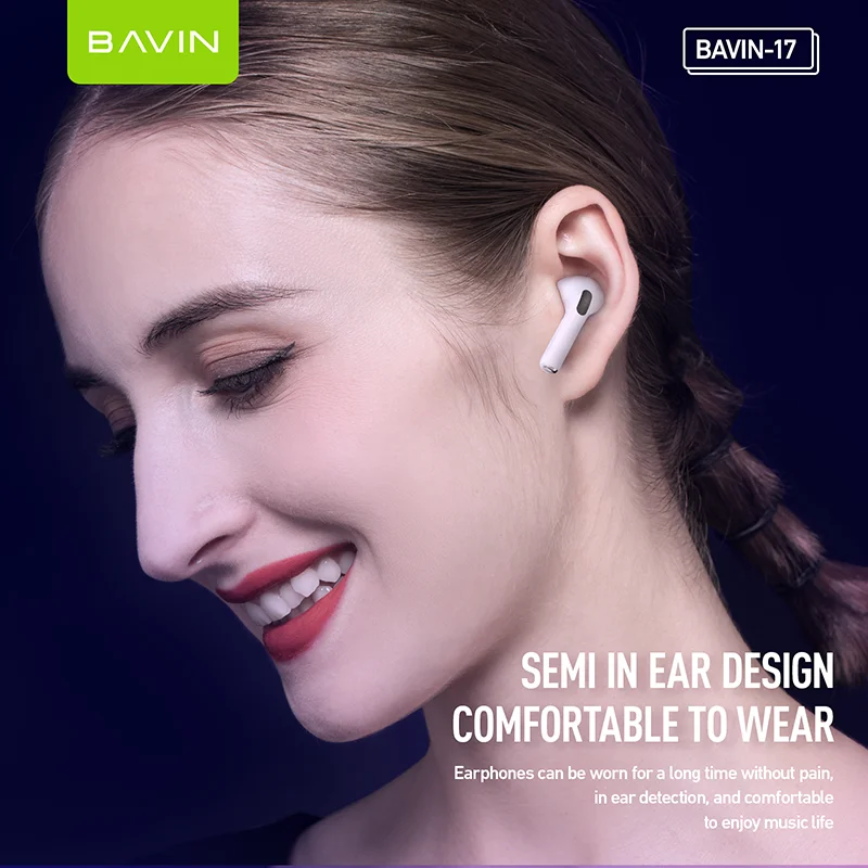 BAVIN-17 High quality earphones hands free true wireless earbuds electronics headphone
