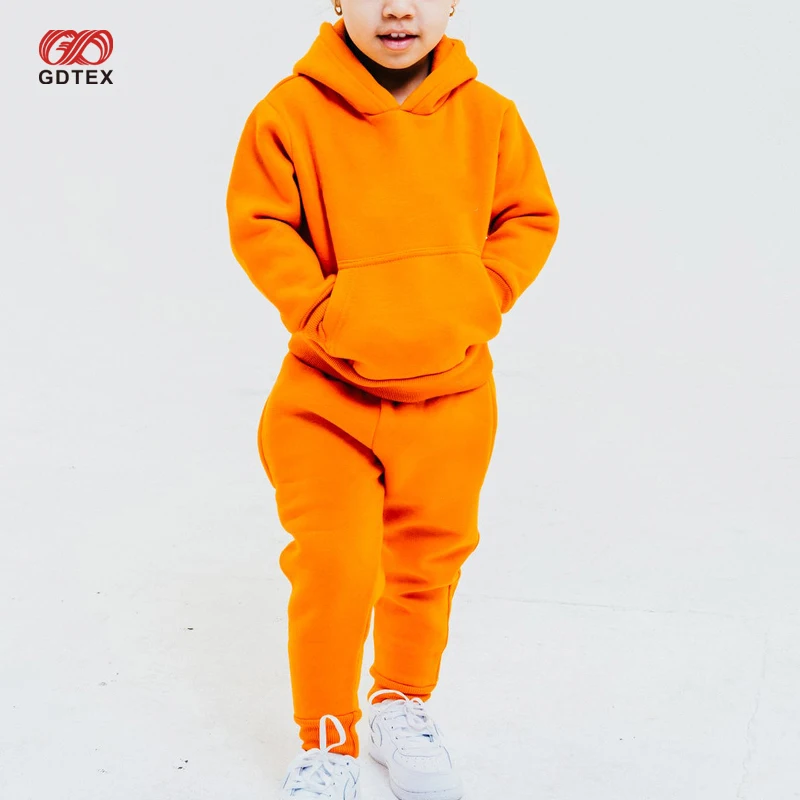GDTEX Custom Negotiable Price Custom Streetwear Oversize pullover hoodie and matching jogger sweatpants Kid Hoodie jogger Set