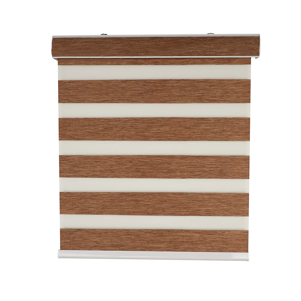 HaoYan  Manual Polyester Material Pleated Zebra Roller Fabric Blind