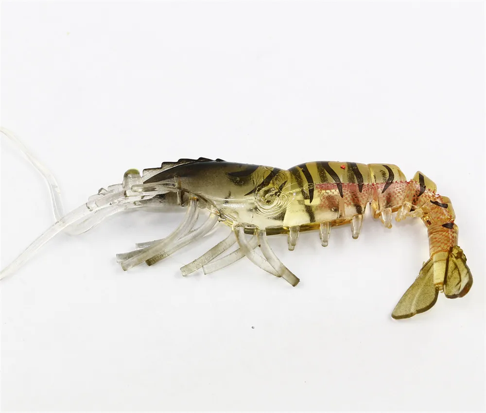 Wholesale  TPE soft shrimp lure Luminous eyes Fishing Lures