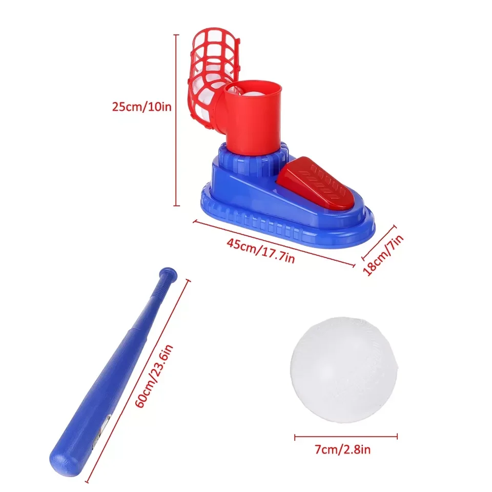 New sports toys outdoor baseball toy with launcher for garden parent-child interaction games toy balls set
