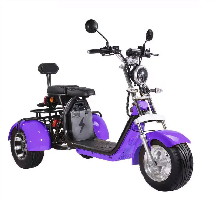 Factory direct Adult three wheel bicycle Lithium Battery 60V 20Ah citycoco 2000 w tricycle electric scooter