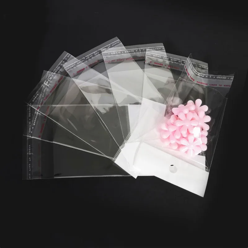 High quality boutique transparent Mini small accessories jewelry package sticker bag self adhesive seal plastic opp bag
