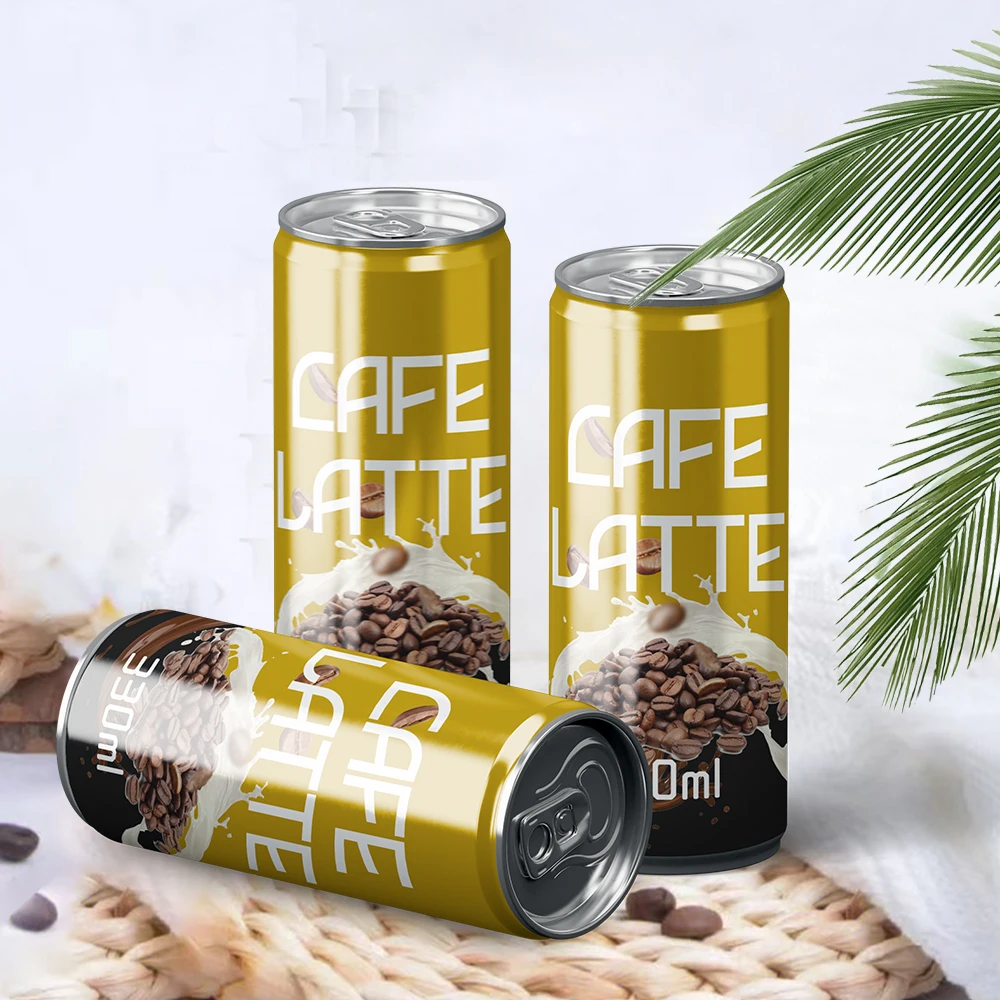 Chinese Factory OEM Private Label 330ml Canned Coffee Drink Good Tatse Cold Latte Coffee Drinks for Sale