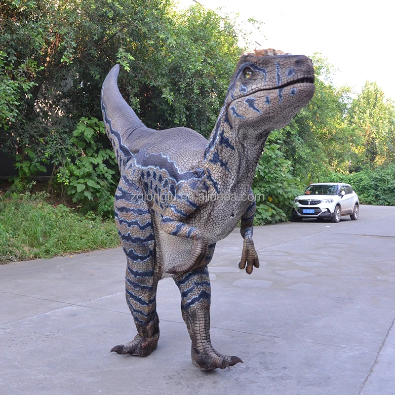 Longtu Mechanical Walking Realistic Raptor Costume Full body Raptor puppet For Sale