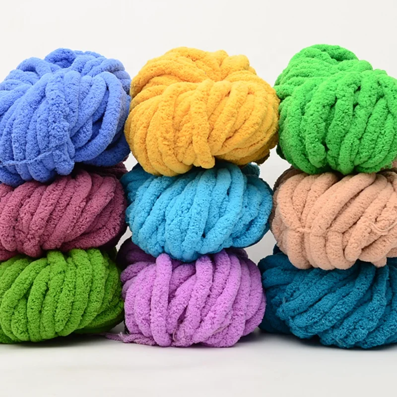  China manufacturer wholesale giant super chunky chenille yarn for hand knitting blanket also named