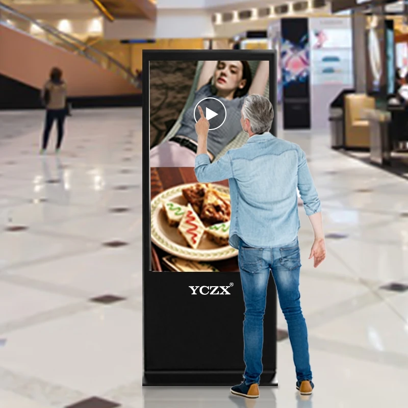 Advertising Player Android Windows System 4K Digital Signage and Displays Floor Standing LCD Indoor Totem Kiosk Touch Screen