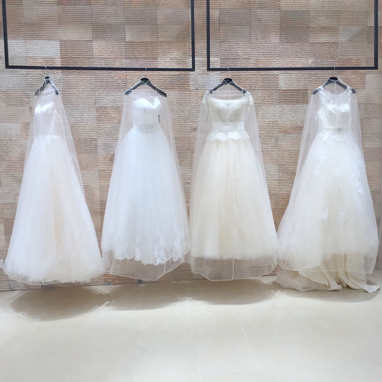 white organza  transparent clear bulk white bridal dress dust cover suit bag organza clear garment bag