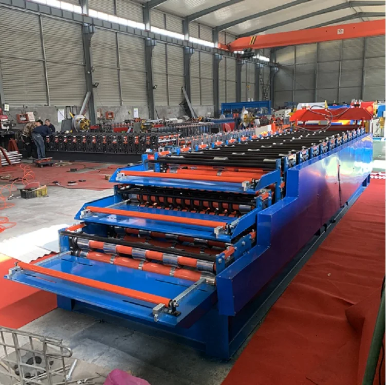 Automatic Aluminum Iron Metal Roof Panel Glazed Tile Roll Forming Machine Roofing Tile Making Machine Building Material Machine