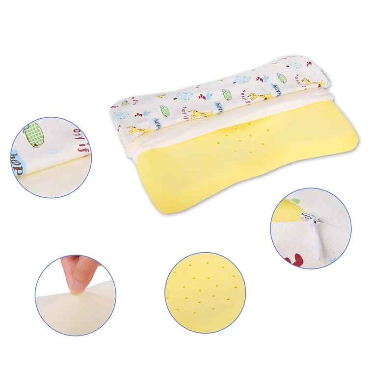 High quality premium wholesale animal memory foam 100% cotton sleeping baby pillow for newborn
