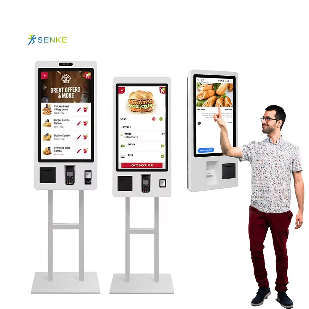 Efficient Self-Ordering Kiosk Restaurant Touch Screen Kiosk Self Service Ordering Machine