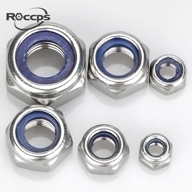  DIN982 пластиковая вставная гайка m2 фиксирующая nylock ROCCPS от