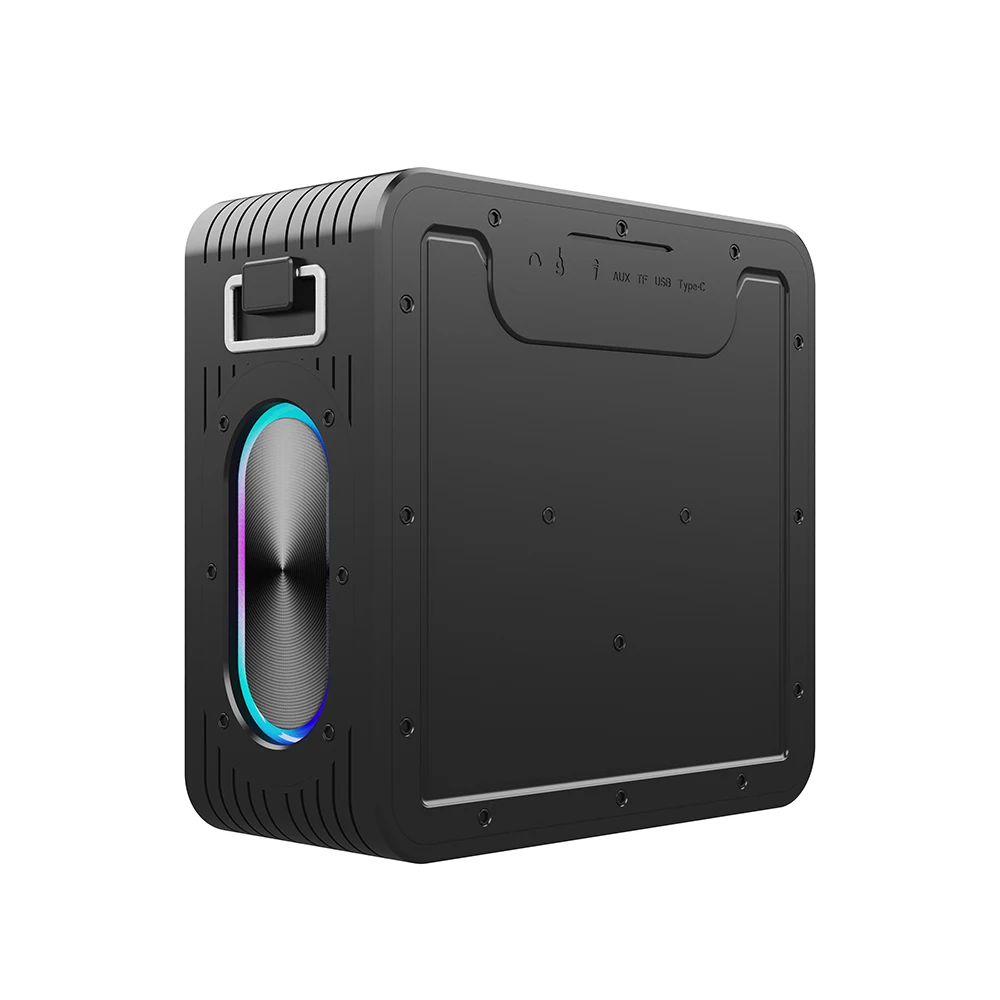 Fashionable Dual Mic Karaoke Waterproof Speaker Stereo Party Portable Support Voice Assistant KTV Bluetooth Wireless Speaker