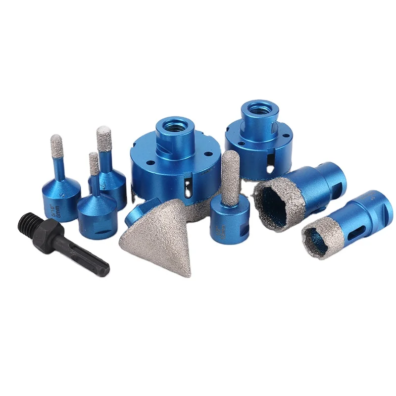 9pcs High-end Vacuum Brazed Diamond Hole Saw Diamond Drill Bit for Porcelain Marble Ceramic Tile