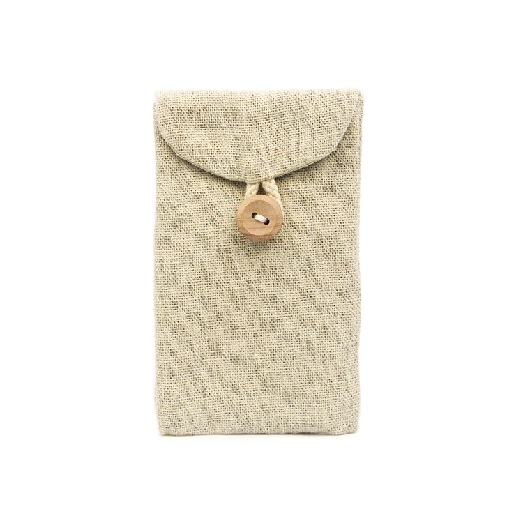 Oem Dust Linen Envelope Pouch With Cotton Lining