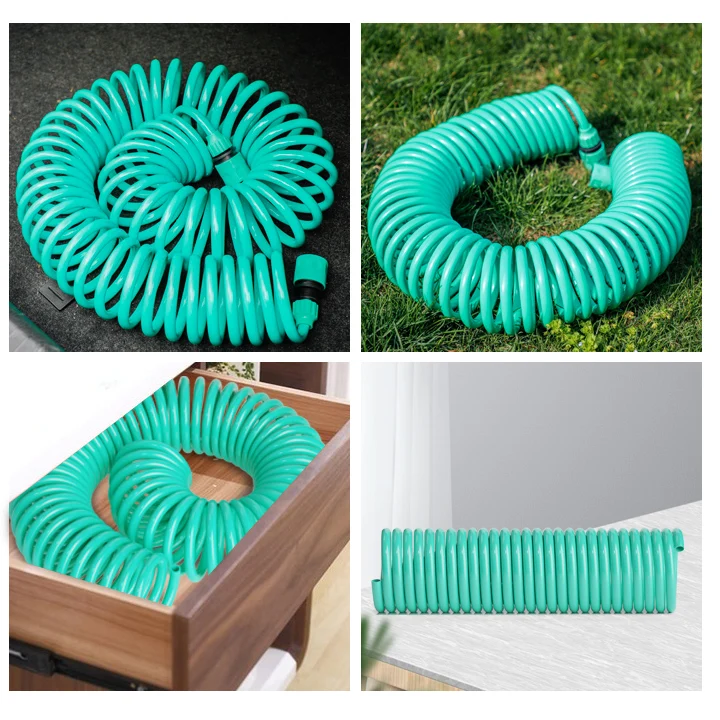 3/8' 10m Degradable Spring Watering EVA Coil PVC Hose for Home Garden Watering
