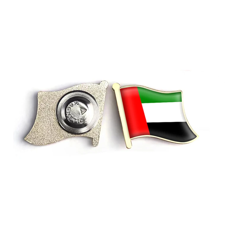 Custom Metal Crafts Souvenirs Soft Hard Enamel Badge Kuwait Country Flag Lapel Pin