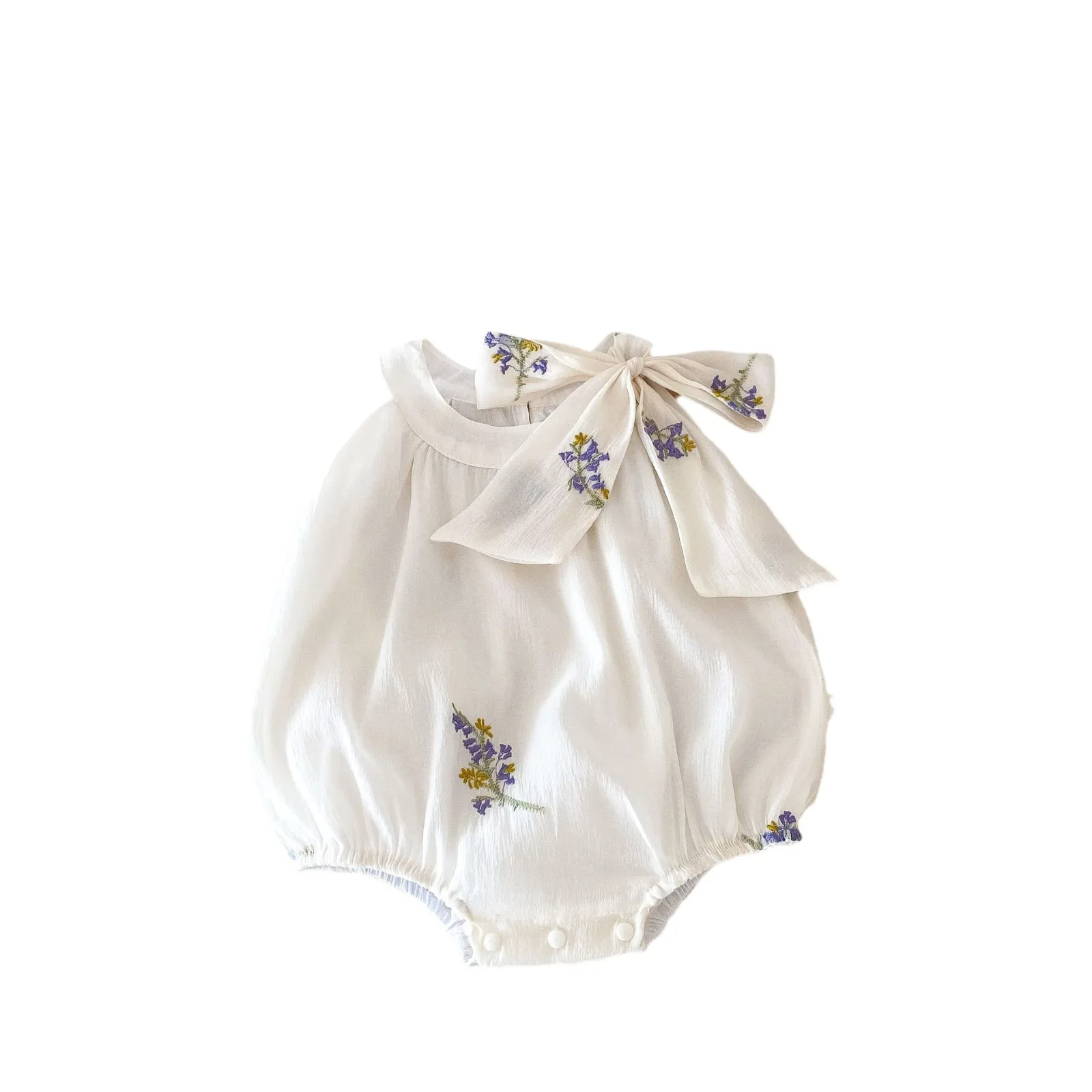 Baby embroidered baby clothes 0-2 years old summer Korean children newborn jumpsuits  clothing baby super cute sling romper