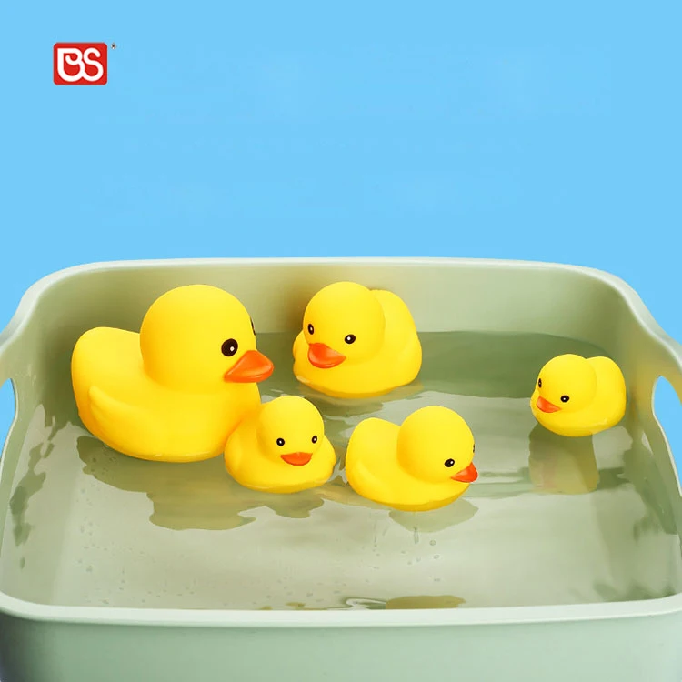 BS Promotional Custom Logo Low Price Eco-friendly Assortment Floating Bulk Yellow Shower Bath Toy Rubber Duck For Baby