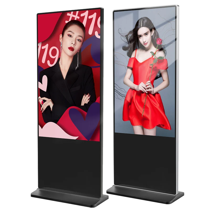 55 Inch Indoor Standing Totem infokiosk touch IPS FHD LCD Adverting Display Interactive Touch Screen Kiosk With Customized