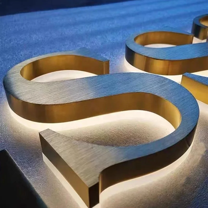 Заводская цена 3d Светодиодная подсветка для внутреннего/наружного освещения металлическое лицо светодиодная полноразмерные буквы рекламные щиты