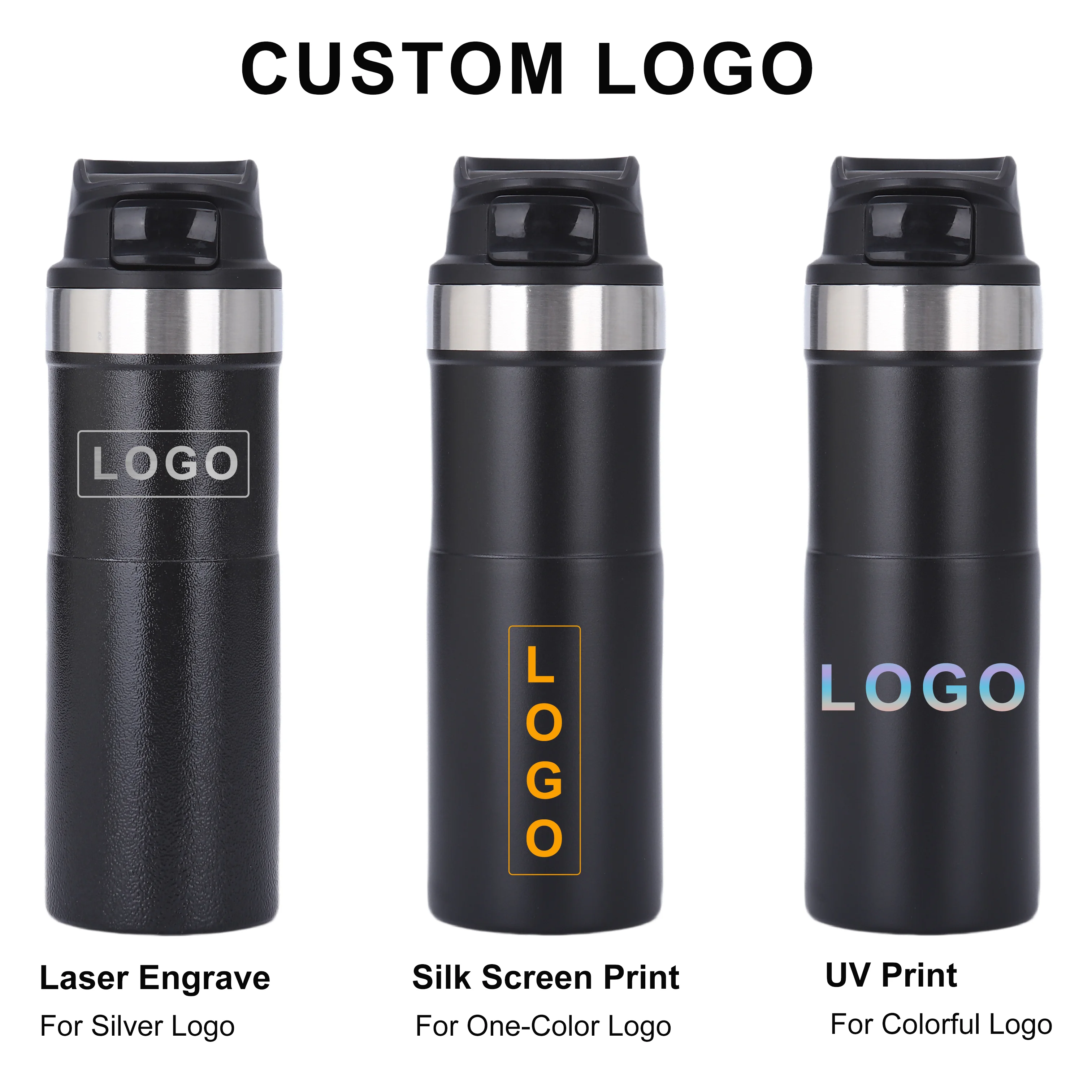 Bpa Free Classic Trigger Action Tumbler 16OZ Double Walled Insulated Vacuum Sports Portable Water Bottle